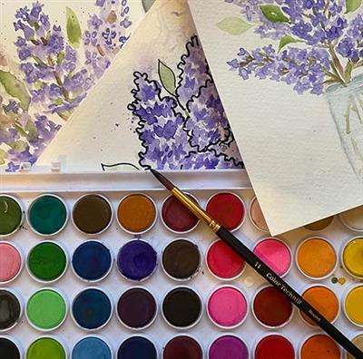 lilac painting